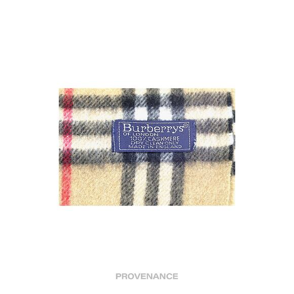 🔴 Burberry Scarf - "Burberrys" Nova Check Cashmere - Picture 5 of 5